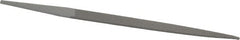 Grobet - 4" Standard Precision Swiss Pattern Crochet File - Double Cut, 5/16" Width Diam x 3/32" Thick, With Tang - Exact Tooling