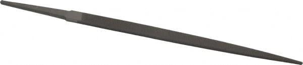 Grobet - 6" Standard Precision Swiss Pattern Crochet File - Double Cut, 13/32" Width Diam x 9/64" Thick, With Tang - Exact Tooling