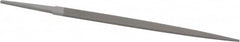 Grobet - 6" Standard Precision Swiss Pattern Crochet File - Double Cut, 13/32" Width Diam x 9/64" Thick, With Tang - Exact Tooling