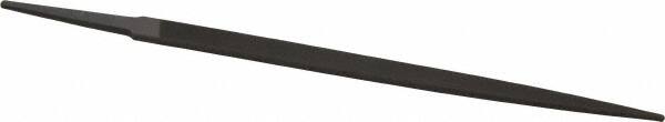 Grobet - 8" Standard Precision Swiss Pattern Crochet File - Double Cut, 15/32" Width Diam x 11/64" Thick, With Tang - Exact Tooling