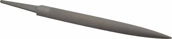 Grobet - 6" Standard Precision Swiss Pattern Crossing File - Double Cut, 19/32" Width Diam x 3/16" Thick, With Tang - Exact Tooling