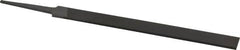 Grobet - 6" Standard Precision Swiss Pattern Equalling File - Double Cut, 1/2" Width Diam x 7/64" Thick, With Tang - Exact Tooling