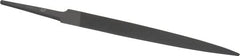Grobet - 4" Standard Precision Swiss Pattern Half Round File - Double Cut, 15/32" Width Diam x 9/64" Thick, With Tang - Exact Tooling