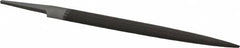 Grobet - 8" Standard Precision Swiss Pattern Half Round File - Double Cut, 13/16" Width Diam x 15/64" Thick, With Tang - Exact Tooling