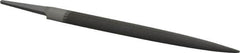 Grobet - 8" Standard Precision Swiss Pattern Half Round File - Double Cut, 13/16" Width Diam x 15/64" Thick, With Tang - Exact Tooling