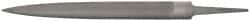 Grobet - 8" Standard Precision Swiss Pattern Half Round File - Double Cut, 13/16" Width Diam x 15/64" Thick, With Tang - Exact Tooling
