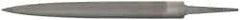 Grobet - 8" Standard Precision Swiss Pattern Half Round File - Double Cut, 13/16" Width Diam x 15/64" Thick, With Tang - Exact Tooling
