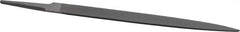 Grobet - 8" Standard Precision Swiss Pattern Half Round File - Double Cut, 13/16" Width Diam x 15/64" Thick, With Tang - Exact Tooling