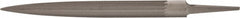 Grobet - 10" Standard Precision Swiss Pattern Half Round File - Double Cut, 1" Width Diam x 19/64" Thick, With Tang - Exact Tooling
