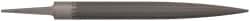 Grobet - 10" Standard Precision Swiss Pattern Half Round File - Double Cut, 1" Width Diam x 19/64" Thick, With Tang - Exact Tooling