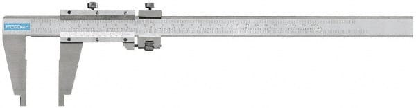 Fowler - 0 to 60" Stainless Steel Vernier Caliper - 0.02mm Graduation, 7-1/2" Jaw Depth, 0.005" Accuracy, Includes Inside Diameter, Outside Diameter - Exact Tooling
