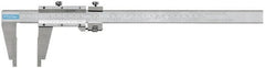 Fowler - 0 to 60" Stainless Steel Vernier Caliper - 0.02mm Graduation, 7-1/2" Jaw Depth, 0.005" Accuracy, Includes Inside Diameter, Outside Diameter - Exact Tooling