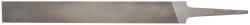 Grobet - 6" Standard Precision Swiss Pattern Hand File - Double Cut, 3/4" Width Diam x 5/32" Thick, With Tang - Exact Tooling