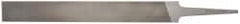 Grobet - 6" Standard Precision Swiss Pattern Hand File - Double Cut, 3/4" Width Diam x 5/32" Thick, With Tang - Exact Tooling