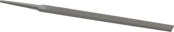 Grobet - 6" Standard Precision Swiss Pattern Regular Pillar File - Double Cut, 1/2" Width Diam x 11/64" Thick, With Tang - Exact Tooling