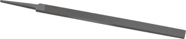 Grobet - 8" Standard Precision Swiss Pattern Regular Pillar File - 19/32" Width Diam x 13/64" Thick, With Tang - Exact Tooling