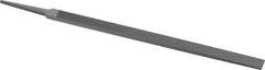 Grobet - 12" Standard Precision Swiss Pattern Regular Pillar File - Double Cut, 25/32" Width Diam x 9/32" Thick, With Tang - Exact Tooling