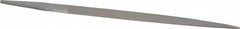 Grobet - 6" Standard Precision Swiss Pattern Pippin File - Double Cut, 25/64" Width Diam x 9/64" Thick, With Tang - Exact Tooling