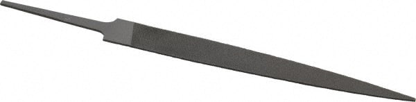 Grobet - 4" Standard Precision Swiss Pattern Warding File - Double Cut, 1/2" Width Diam x 3/64" Thick, With Tang - Exact Tooling