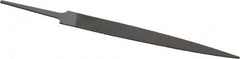 Grobet - 4" Standard Precision Swiss Pattern Warding File - Double Cut, 1/2" Width Diam x 3/64" Thick, With Tang - Exact Tooling