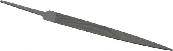 Grobet - 4" Standard Precision Swiss Pattern Warding File - Double Cut, 1/2" Width Diam x 3/64" Thick, With Tang - Exact Tooling