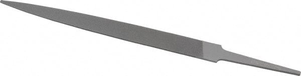 Grobet - 6" Standard Precision Swiss Pattern Warding File - Double Cut, 5/8" Width Diam x 5/64" Thick, With Tang - Exact Tooling