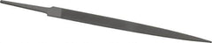 Grobet - 6" Standard Precision Swiss Pattern Warding File - Double Cut, 5/8" Width Diam x 5/64" Thick, With Tang - Exact Tooling