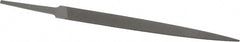 Grobet - 6" Standard Precision Swiss Pattern Warding File - Double Cut, 5/8" Width Diam x 5/64" Thick, With Tang - Exact Tooling
