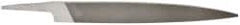 Grobet - 6" Standard Precision Swiss Pattern Knife File - Double Cut, 23/32" Width Diam x 5/32" Thick, With Tang - Exact Tooling