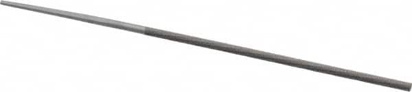 Grobet - 4" Standard Precision Swiss Pattern Round Parallel File - Double Cut, 1/8" Width Diam, With Tang - Exact Tooling