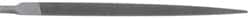 Grobet - 4" Standard Precision Swiss Pattern Three Square File - Double Cut, 9/32" Width Diam, With Tang - Exact Tooling