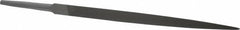 Grobet - 6" Standard Precision Swiss Pattern Three Square File - Double Cut, 3/8" Width Diam, With Tang - Exact Tooling