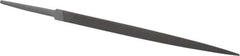 Grobet - 6" Standard Precision Swiss Pattern Three Square File - Double Cut, 3/8" Width Diam, With Tang - Exact Tooling