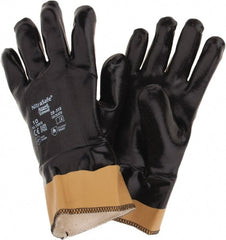 Ansell - Size XL, ANSI Cut Lvl 3, Abrasion Lvl 4, Cut Resistant Gloves - Fully Coated Coated, Black - Exact Tooling