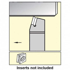 Kennametal - 1.1771...75DEG, Right Hand Cut, 2° Lead Angle, 32mm Shank Height x 32mm Shank Width, Positive Rake Indexable Turning Toolholder - 170mm OAL, C8FIX18..R.. Insert Compatibility, Series Fix-Perfect - Exact Tooling
