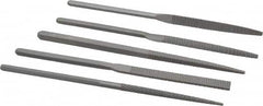 Grobet - 5 Piece Rasp Pattern File Set - 8" Long, Set Includes Half Round, Hand, Round, Square, Three Square - Exact Tooling