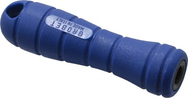 Grobet - 5-1/4" Long File Handle - For Use with 10, 12 & 14" Files, with Thread Insert - Exact Tooling