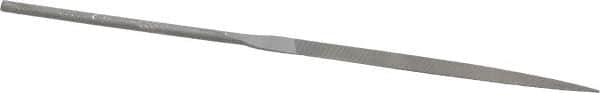 Grobet - 6-1/4" Needle Precision Swiss Pattern Knife File - Round Handle - Exact Tooling