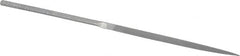 Grobet - 4" Needle Precision Swiss Pattern Three Square File - Round Handle - Exact Tooling