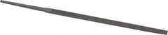Grobet - 6-1/4" Needle Precision Swiss Pattern Three Square File - Round Handle - Exact Tooling