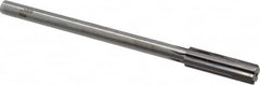 Made in USA - 0.58" Carbide-Tipped 6 Flute Chucking Reamer - Straight Flute, 7/16" Straight Shank, 2" Flute Length, 8" OAL - Exact Tooling