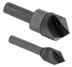 Hertel - 2" Head Diam, 3/4" Shank Diam, 1 Flute 100° High Speed Steel Countersink - Exact Tooling