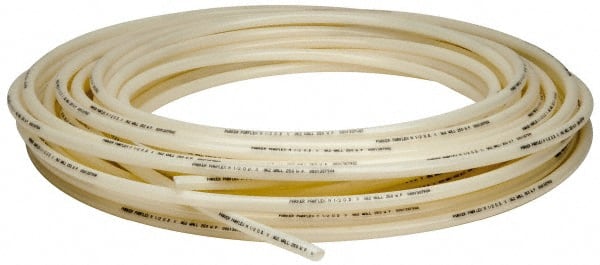 Parker - 3/8" ID x 1/2" OD, 1/16" Wall Thickness, 100' Long, Nylon Tube - Natural, 250 Max psi, -65 to 200°F - Exact Tooling