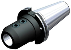 Kennametal - CAT40 Taper, 0.4724" Inside Hole Diam, 2.5984" Projection, Whistle Notch Adapter - Through Coolant - Exact Tooling