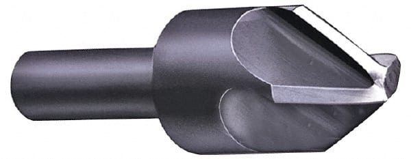 Hertel - 1/8" Head Diam, 1/8" Shank Diam, 4 Flute 60° High Speed Steel Countersink - Exact Tooling