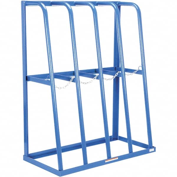 Vestil - 4 Bay, 1,500 Lb Capacity, Blue Vertical Storage Rack - 48" Wide x 60" High x 24" Deep - Exact Tooling