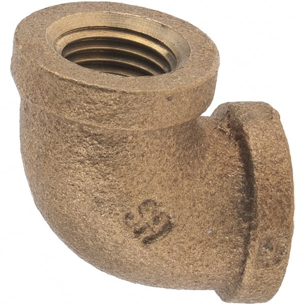 Merit Brass - Class 125, 1/4" Internal Pipe, Brass 90° Street Elbow - FBSPT x FBSPT - Exact Tooling