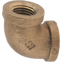 Merit Brass - Class 125, 1/4" Internal Pipe, Brass 90° Street Elbow - FBSPT x FBSPT - Exact Tooling