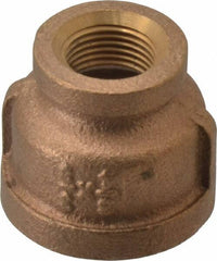 Merit Brass - Class 125, 3/4 x 3/8" Internal Pipe, Brass Reducing Coupling - FBSPT x FBSPT - Exact Tooling