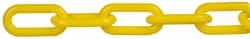 PRO-SAFE - 100' Long x 1-1/2" Wide Plastic Chain - Yellow - Exact Tooling
